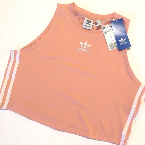 Adidas Crop Tank Top Peach Large NWT - Picture 8 of 8